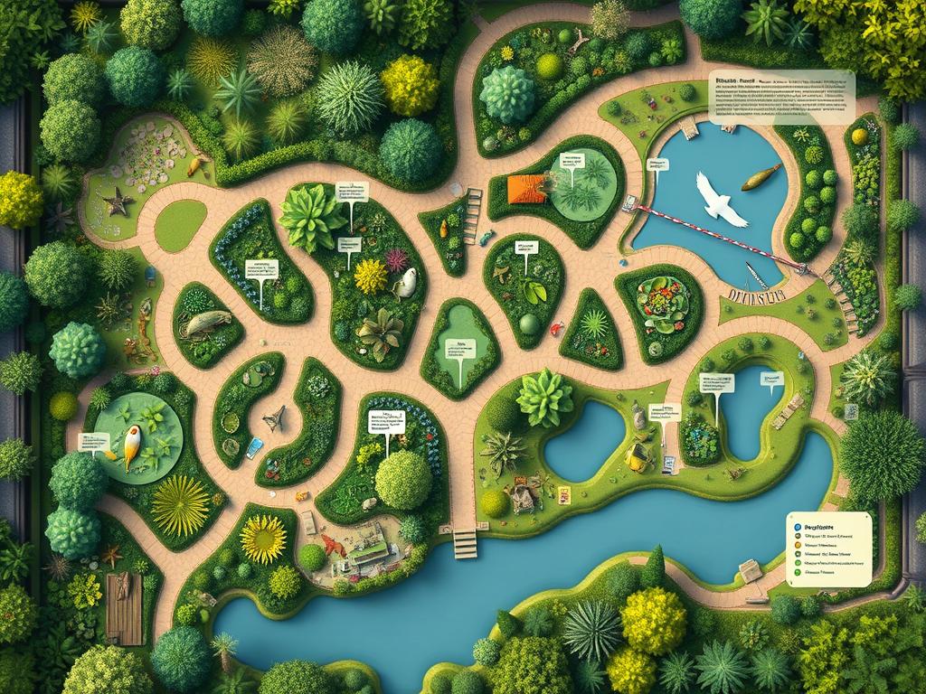 mapa ogrodu zoobotanicznego