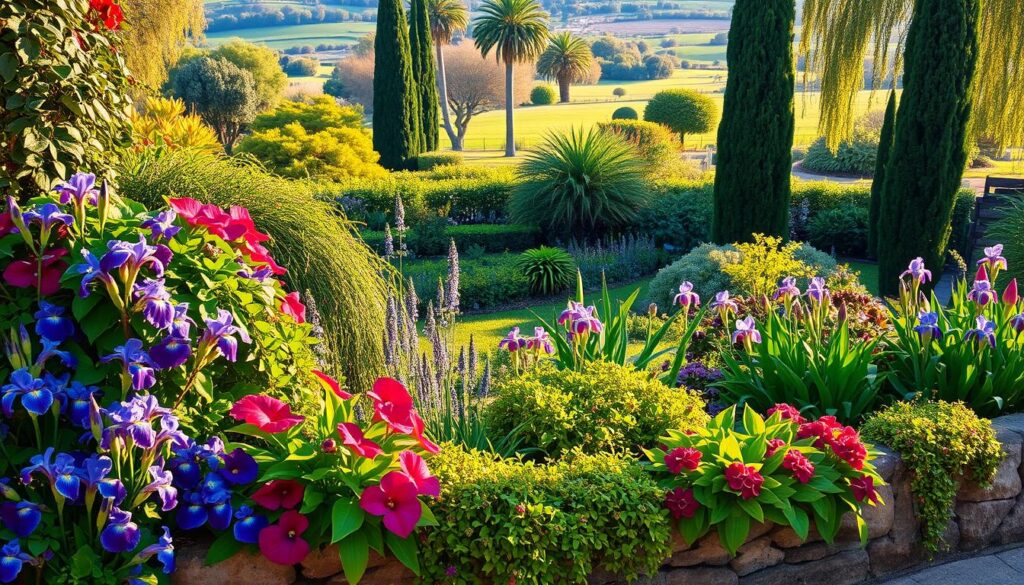 A lush, vibrant garden scene showcasing a diverse array of ornamental and edible plants, all beginning with the letter "i". In the foreground, a profusion of irises, impatiens, and ivy cascade over a stone wall, bathed in warm, golden sunlight. In the middle ground, a mix of intertwining plants, including inula, iris, and italian arum, create a tapestry of textures and colors. Further back, the background reveals a verdant landscape dotted with towering indian laurel figs and italian cypress trees, their branches gently swaying in a soft, balmy breeze. The overall atmosphere is one of tranquility and natural abundance, inviting the viewer to explore the beauty and diversity of these "i" plants. A lush, vibrant garden scene showcasing a diverse array of ornamental and edible plants, all beginning with the letter "i". In the foreground, a profusion of irises, impatiens, and ivy cascade over a stone wall, bathed in warm, golden sunlight. In the middle ground, a mix of intertwining plants, including inula, iris, and italian arum, create a tapestry of textures and colors. Further back, the background reveals a verdant landscape dotted with towering indian laurel figs and italian cypress trees, their branches gently swaying in a soft, balmy breeze. The overall atmosphere is one of tranquility and natural abundance, inviting the viewer to explore the beauty and diversity of these "i" plants.